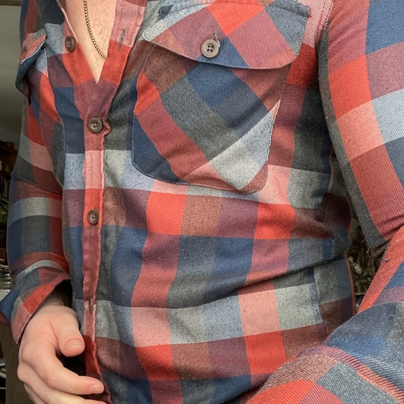 Plaid Button Down Shirt - Like New Condition - Picture 6 of 6